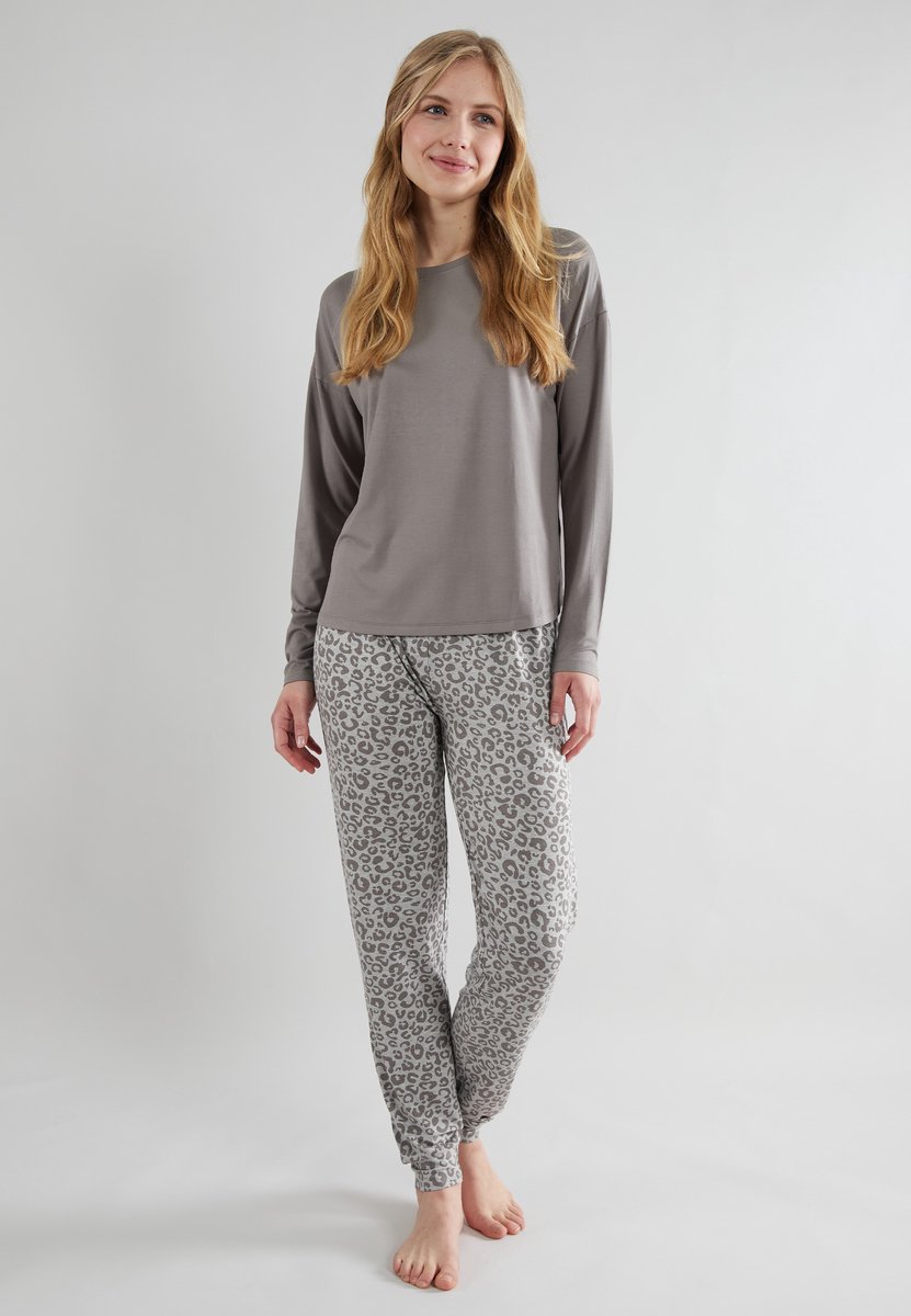 TOM TAILOR Victoria Dames Pyjamaset - Viscose - Grijs
