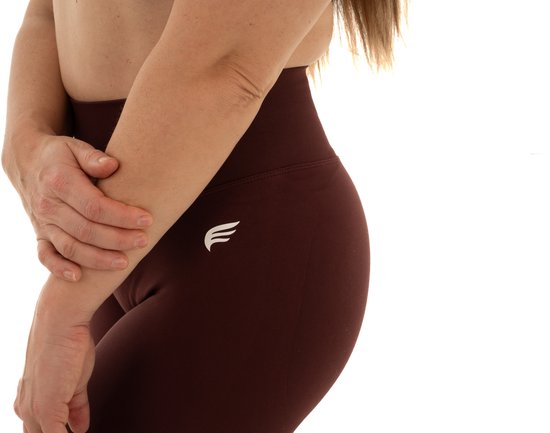 DM Training Pulse Legging Dames - High Waist - Squatproof & Shaping - Peach Butt Effect - Fitness, Yoga & Pilates (Bordeaux) van DM Training — afbeelding 3