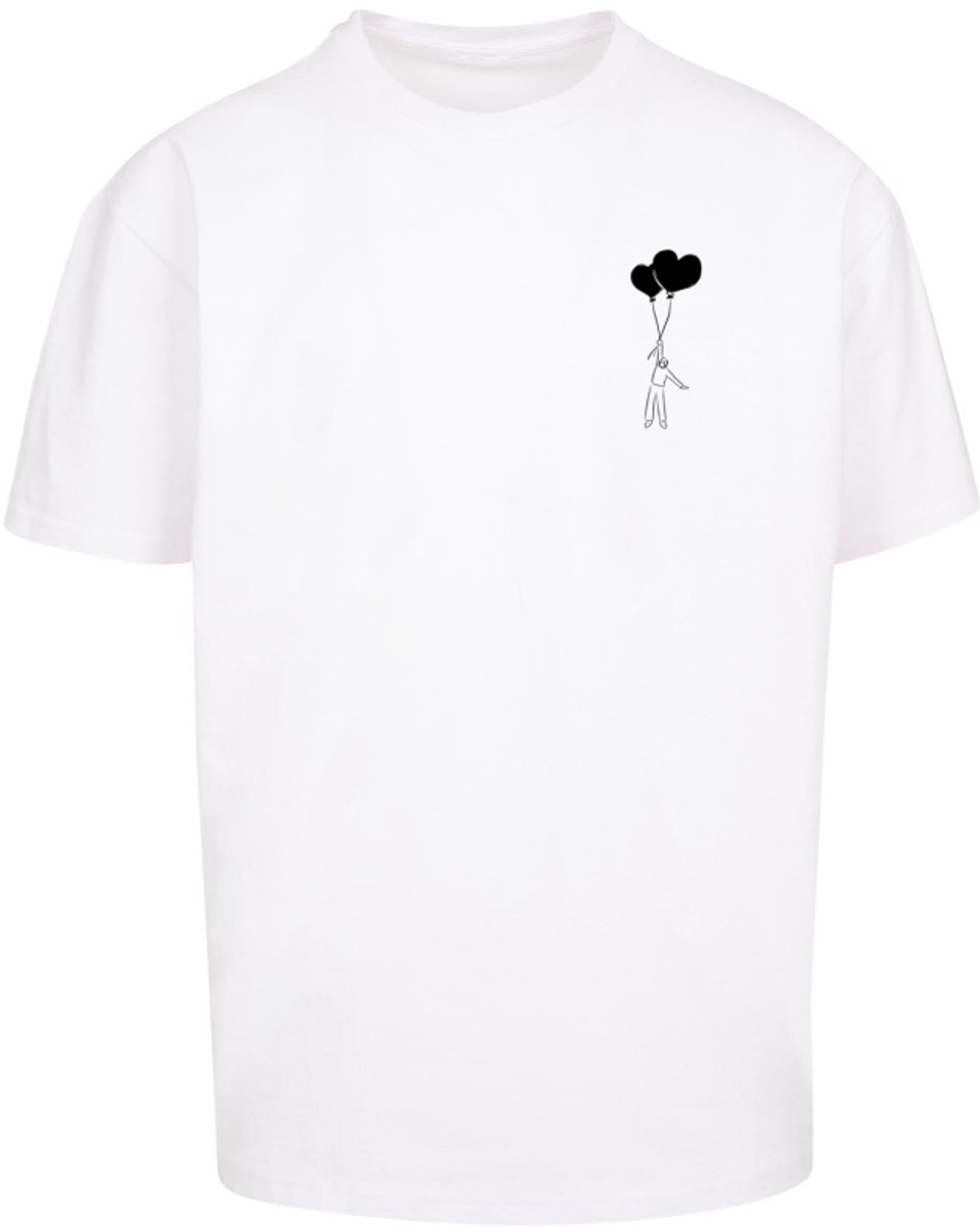Merchcode - Love In The Air Heavy Oversize Heren Tshirt - S - Wit
