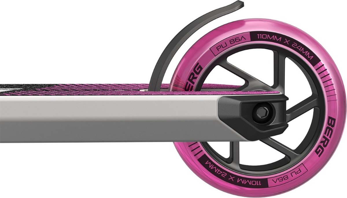 BERG Proxus X1 Stuntstep - Vanaf 6 jaar - 110 mm wielen - ABEC-9 lagers – Grijs/Roze — afbeelding 13