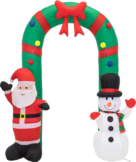 Arche de Noël gonflable à LED Père Noël Bonhomme de neige