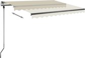 vidaXL Auvent à vidaXL manuelle avec LED 300x250 cm Crème