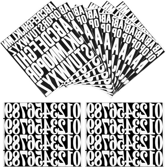 40 stuks gouden cijferstickers, 10 x 5 cm, vinyl