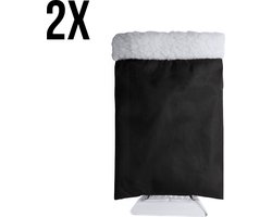 IJskrabber met handschoen - Ramenwisser - Ruitenkrabber - Auto accessoires - Zwart - 25 x 17 cm - 2 stuks