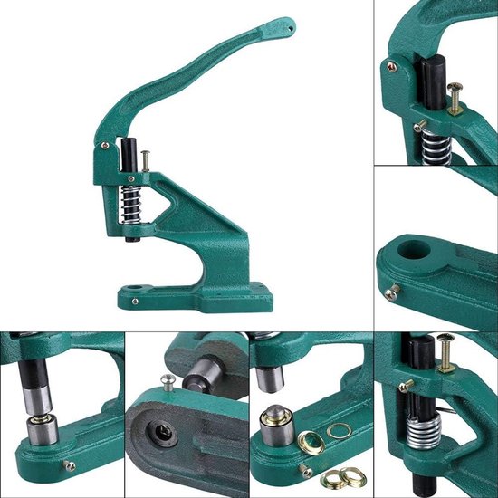 HYEIOL Ösenzange Set, Ösenzange für Planen mit Hammer, 3 austauschbaren