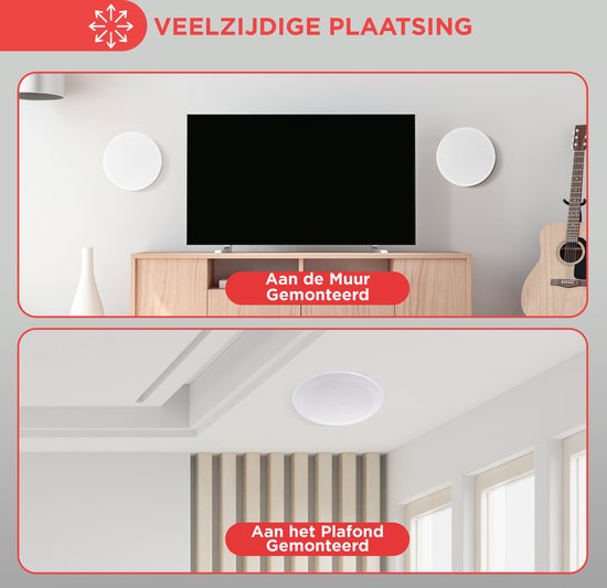 Pyle Luidsprekers- Plafondluidsprekers- Wandluidsprekers- Plafondspeakers- Inbouwluidsprekers voor Thuis - 2-Weg Speakers- Luidsprekersysteem voor in het Plafond - 300 Watt — afbeelding 2