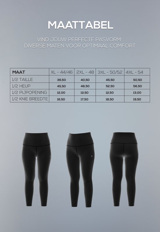 Redmax Sportlegging Dames RMXBelle - Sportkleding - Geschikt voor Fitness en Yoga - Dry Cool - Fitness Legging - UV-Bescherming - High Waist - Squat Proof - Zwart - 54 van Merkloos — afbeelding 3