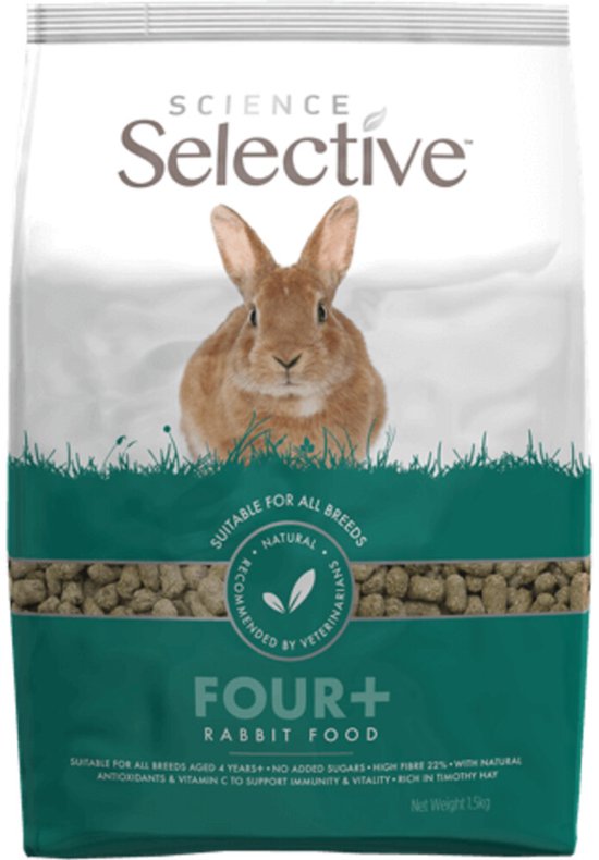 Supreme Science Selective Rabbit Konijnenvoer Mature - 4 x 1,5 kg - Voordeelverpakking