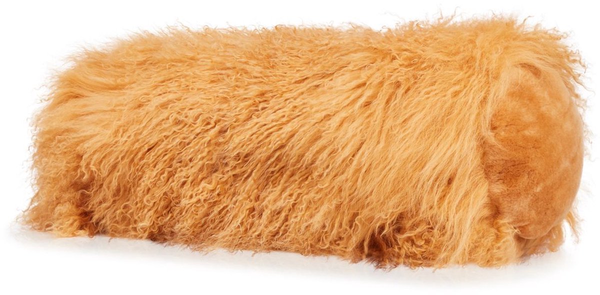 Sheepskin House Curly Bolster Kussen - D20x52 cm Imperial Yellow
