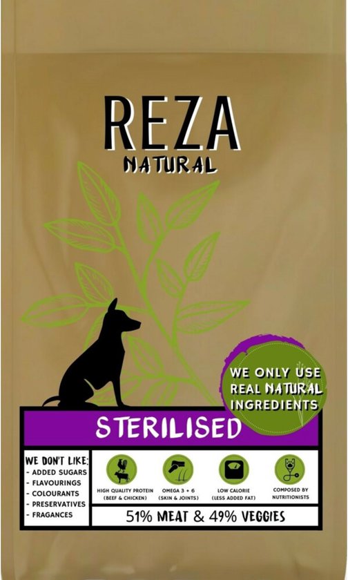 Reza Natural Hondenvoer Gesteriliseerd 12 kg