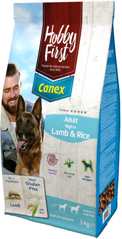 Hobby First Canex Adult Lamb & Rice 3 kg - Hond