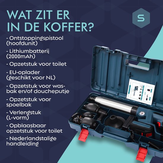 Aisny Elektrische WC-Ontstopper, Pompontstopper Professionele
