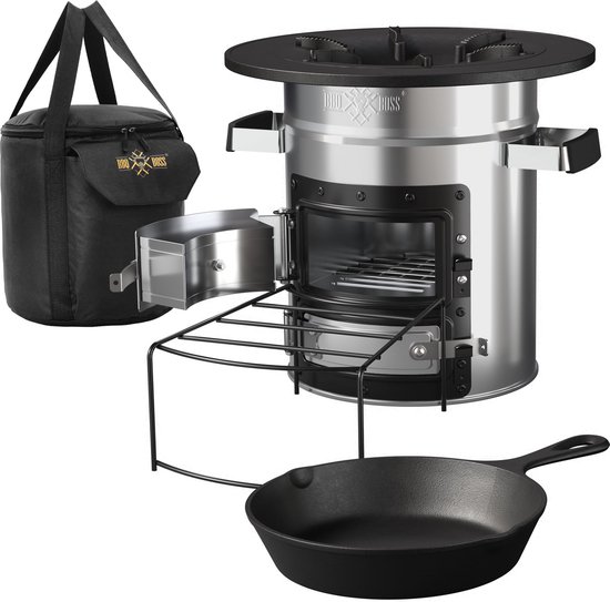 Campingfornuis met grillpan