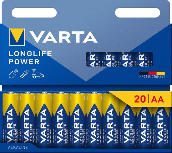 Varta Longlife Power AA - Alkaline Batterijen - 20 Stuks
