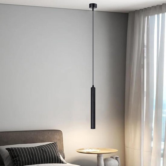 PURE Vega LED hanglamp, een cilinder, alu | Lampen24.be