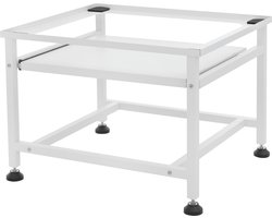 Wasmachine verhoger, Wasmachine Onderstel 62,5x53,5x45 cm met uitschuifbaar plateau in wit ML design