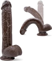 Jespro Dildo XXL 28cm - BBC - Realistische grote zwarte lul - BPA vrij