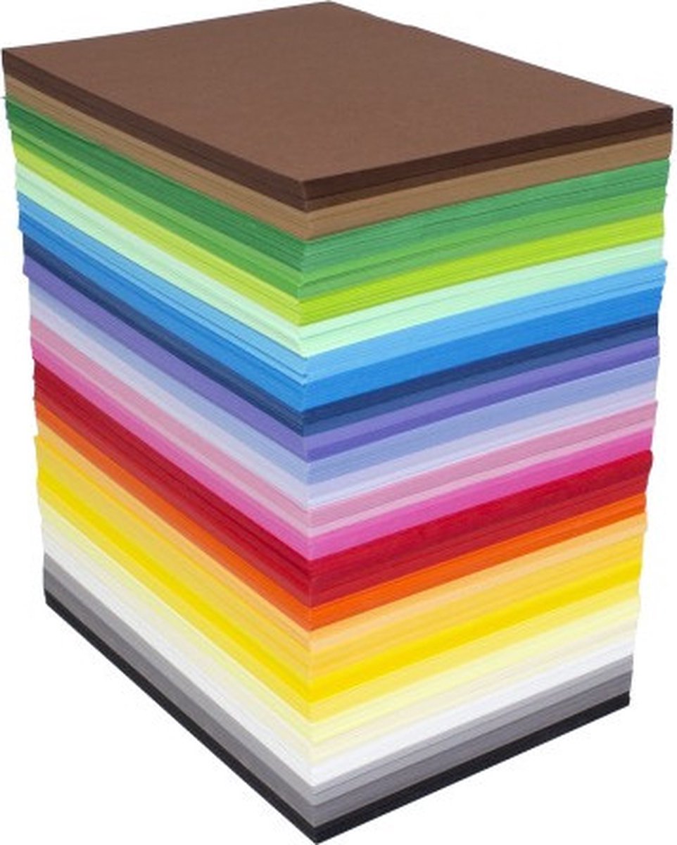 Mixpakket - gekleurd papier - 225 GM - A3 - 10 kleuren x 20 vel - 112240