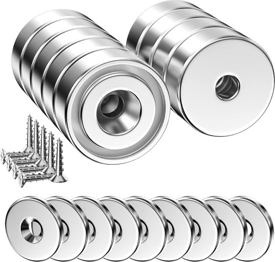 Neodymium – Schijfmagneet – ø80 x 35 mm – N48 – NiCuNi – met verzonken gat Neodymium – Schijfmagneet – ø80 x 35 mm – N48 – NiCuNi – met verzonken gat