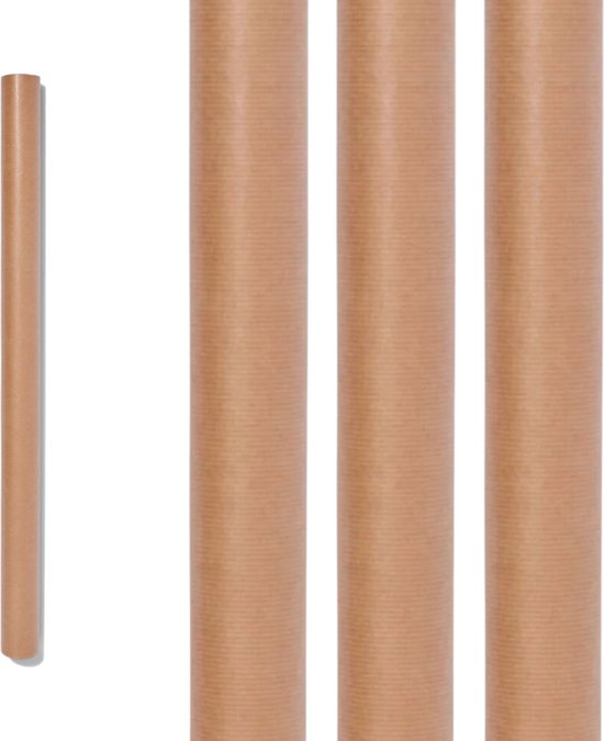 Foto: Professioneel inpakpapier 3 rollen kraft bruin 300x70cm duurzaam fsc plasticvrij klimaat neutraal gecertificeerd cadeaupapier verjaardag kaftpapier