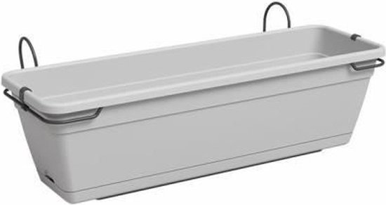 Artevasi KIT Jardinière Venezia Avec Réserve D'Eau 50cm Anthracite - Support Inclus