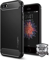 Spigen Rugged Armor Apple iPhone SE Hoesje - Zwart