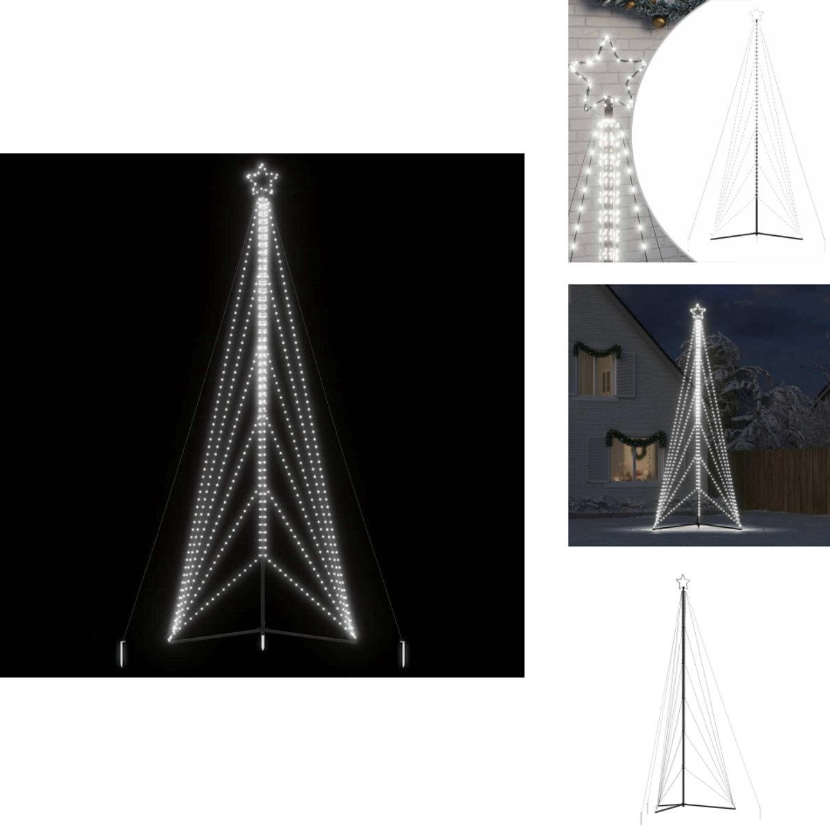 LED-kerstboom 861 LEDs warm wit 478 cm kopen