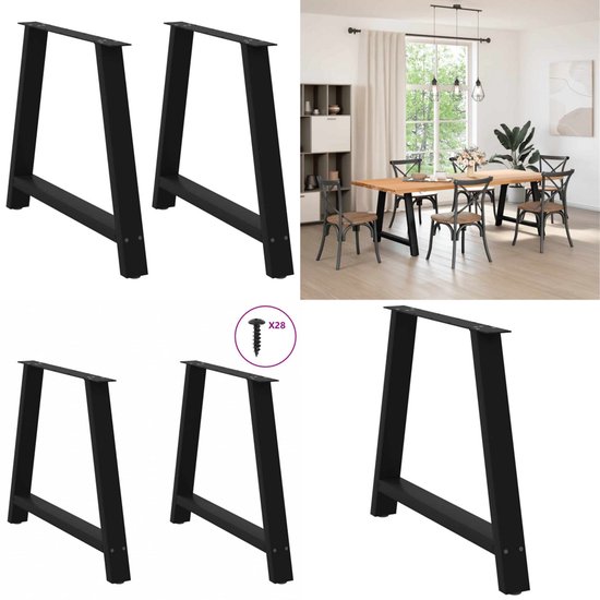 vidaXL Salontafelpoten 2 st X-vormig 28x(42-43) cm staal antraciet