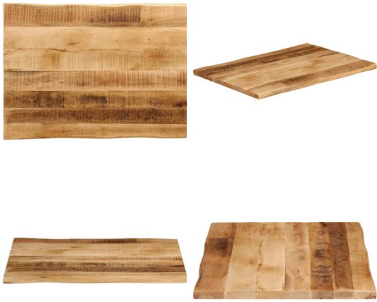 vidaXL Tafelblad met natuurlijke rand 40x40x3,8 cm massief