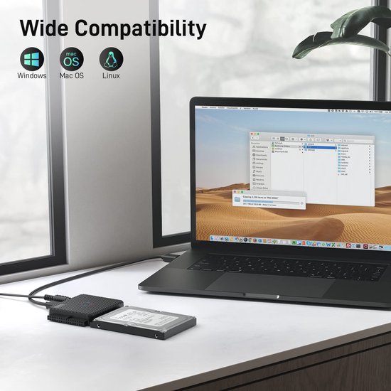USB 3.0 naar SATA en IDE Adapter - Externe Harde Schijf Reader voor 2.5 en 3.5 inch HDD en SSD van Ewent — afbeelding 5