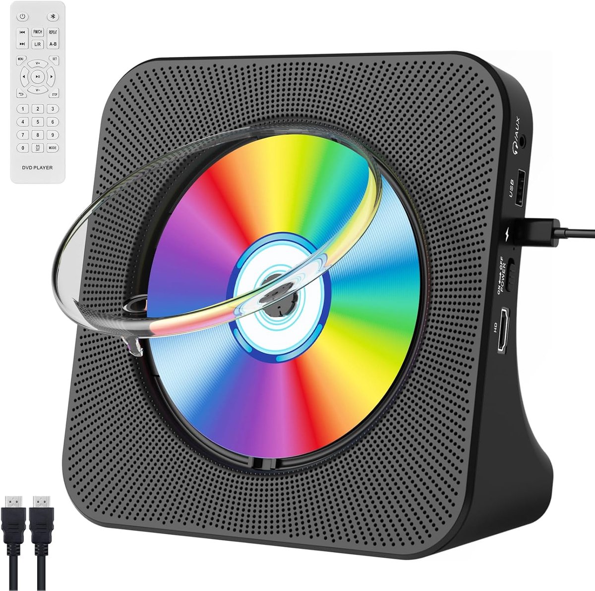 Dvd Speler Met HDMI - Geschikt Voor Divx Ultra, Mpeg1, Mpeg2, Mpeg4 - Full Hd - Regiovrij - Inclusief HDMI En Afstandsbediening - Dvd En Cd Speler - Usb - Inclusief Afstandsbediening - Dvd Films