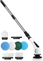 Brosse de nettoyage électrique Spalax - Brosse à récurer - Machine à polir - Machine à récurer - Récureuse avec poignée