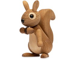 Spring Copenhagen Wooden Figure Animal Squirrel "Hazel" 110g H11.5W6.5xL10.5cm (made in Vietnam) speelgoedfiguur kinderen en volwassenen