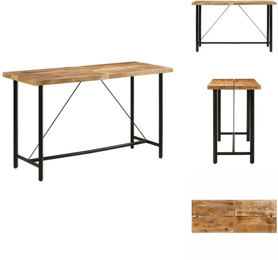 vidaXL - Bartafel - 50x50x110 - cm - massief - grenenhout - wit