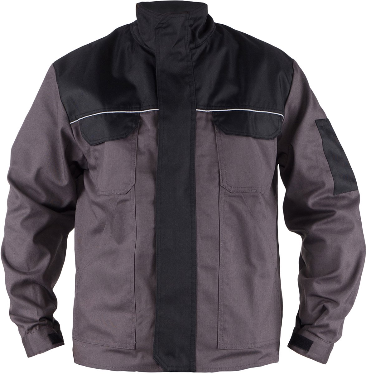 TMG STYLE WORK Werkjas HEREN Veiligheidsjas Grijs - Slijtvast - Comfortabel - 320 GSM