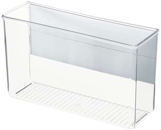 iDesign - Boîte de Rangement Grande Magnétique - Plastique Recyclé - Transparent