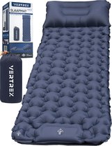 Vertrex Inflate-X1 Slaapmat met Ingebouwde Pomp - Luchtbed - 1 Persoons - Marineblauw