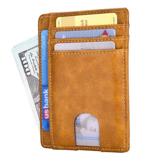 Slim Wallet Pasjeshouder Portemonnee - Zwart - RFID - Anti Skim | bol.com