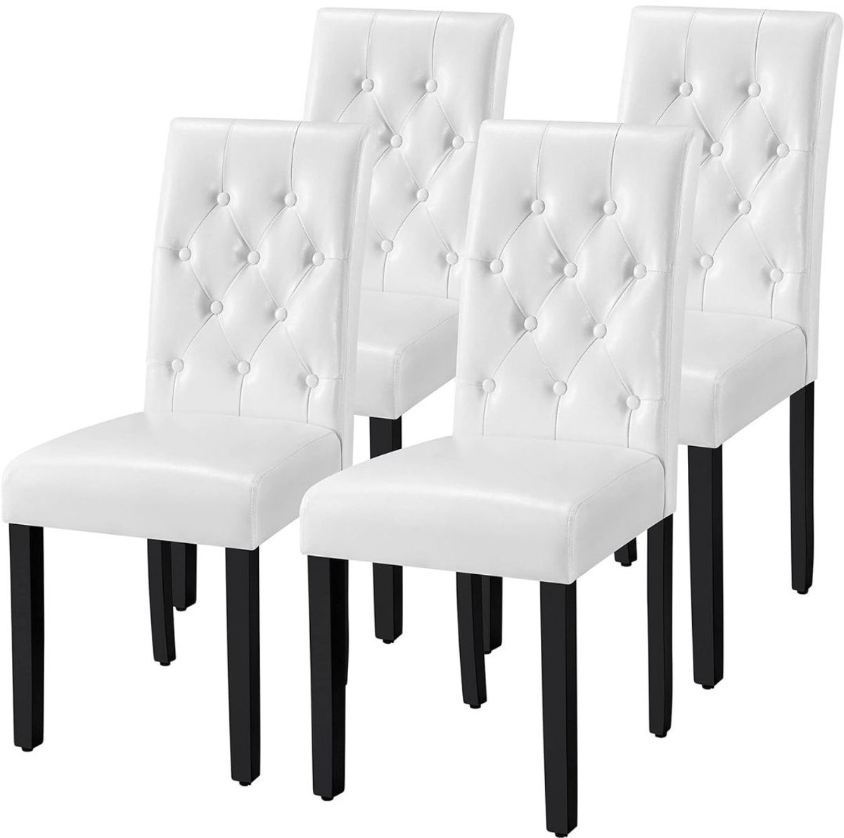 ApexArte® Eetkamerstoelen set van 4 - Eetkamerset - Extra Comfortabel - Wit