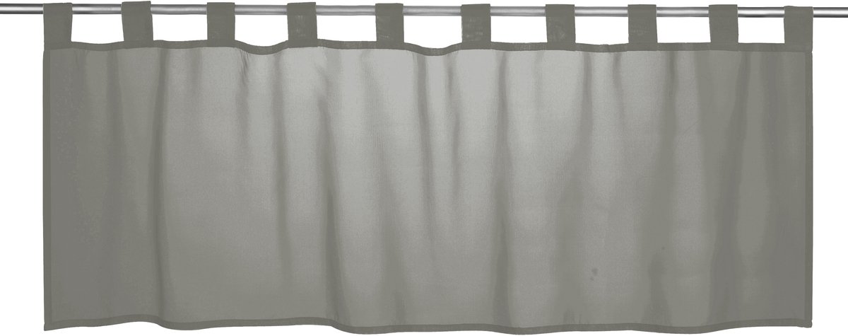 Elbersdrucke Bistro Gordijn Basic 48x140 cm grijs transparant