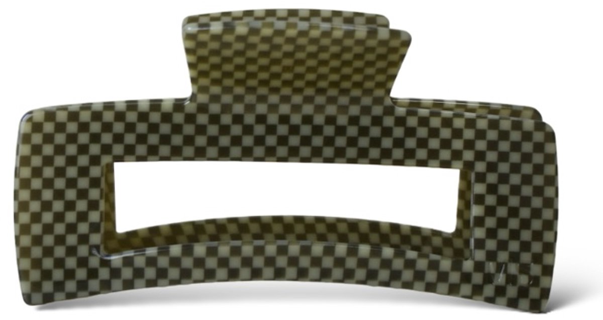 Made Somewhere - XXL haarklem - checkered print - groen - haarklem voor dikhaar