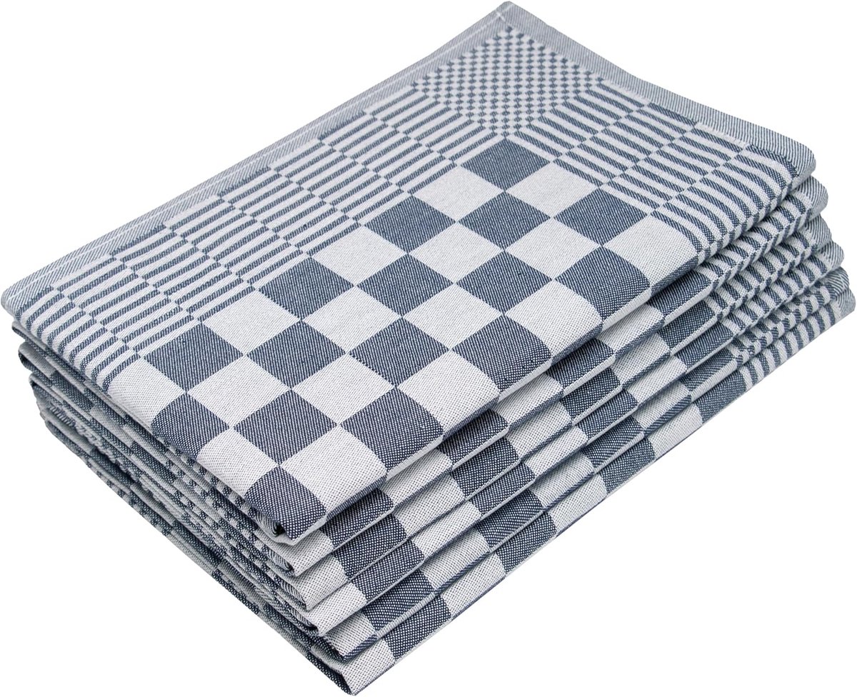 Absorberende Katoenen Theedoeken Set - 6 Stuks 65x65 cm - Hoogwaardige Kwaliteit