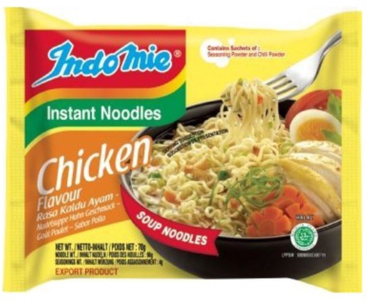 Indomie chicken flavor - Voordeelverpakking - 8 x 5 verpakkingen van 70 gram