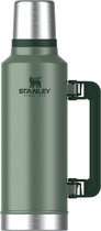 Stanley Classic Legendary Thermosfles 1.9L - Houdt 45 Uur Warm, 2 Dagen Koud - Vaatwasserbestendig - Roestvrijstalen Thermoskan - Lekvrij - Hammertone Green