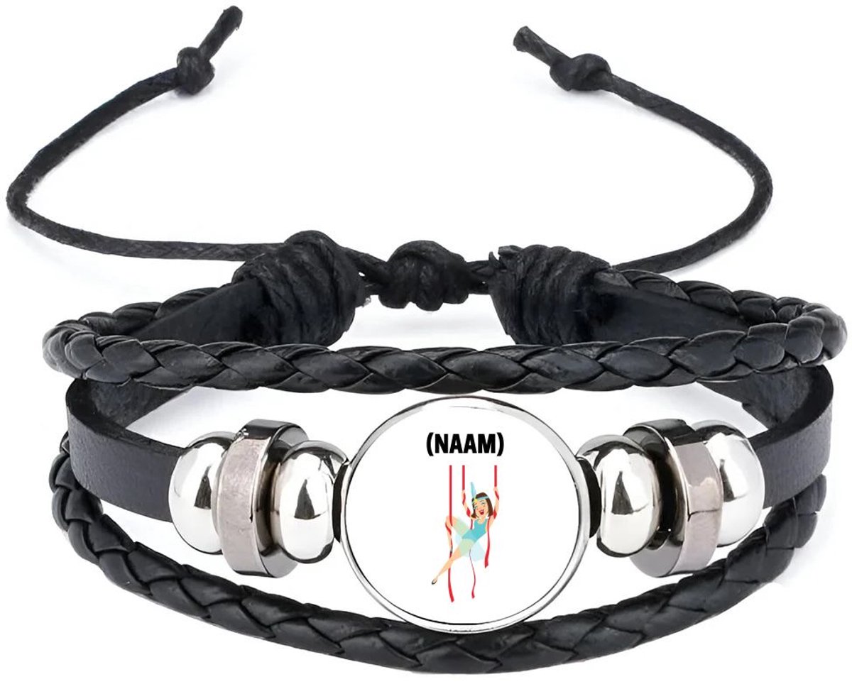Akyol - acrobatiek met eigen naam armband zwart - Sport - turnster - acro