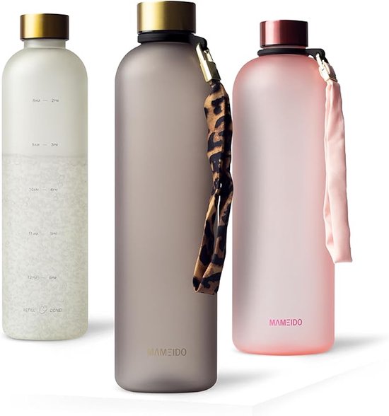MAMEIDO Roestvrij staal Drinkfles 750 ml, lekvrije Thermofles, waterfles BPA -vrij, geïsoleerde fles, drinkfles roestvrij staal koffie & thee (Almond Flakes
