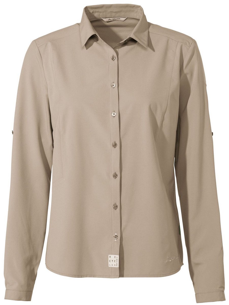 Vaude Women’s Rosemoor LS Shirt IV – Outdoor Kleding Fleeces en Truien Overhemd lange mouw Groen