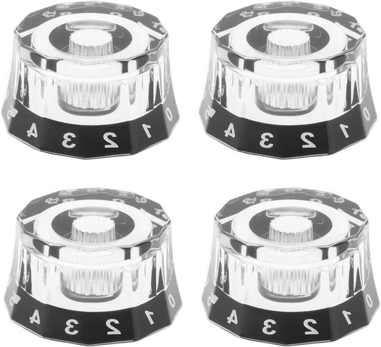 KAISH 4 stks LP Gitaar Bell Knoppen Top Hoed Knoppen voor Les Paul Blue w/White Number
