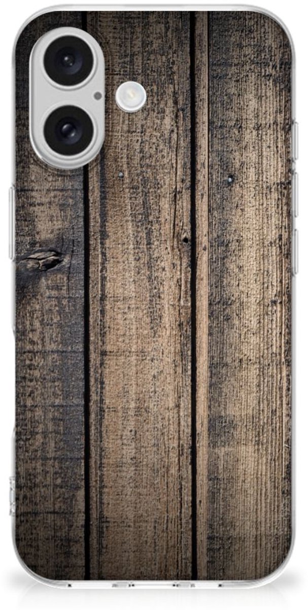 TPU Hoesje voor iPhone 16 plus Bumper Hoesje Steigerhout