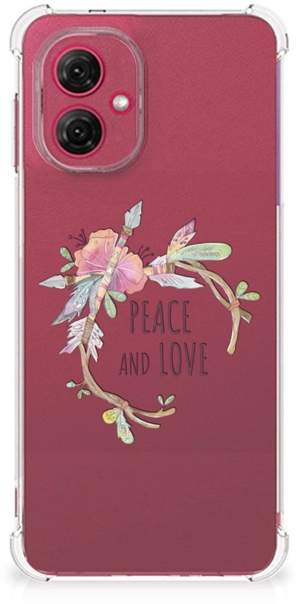 Motorola Moto G55 Stevig Bumper Hoesje Boho Text